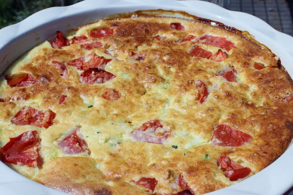 Crustless veggie quiche