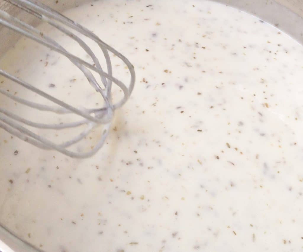 Homemade Alfredo sauce