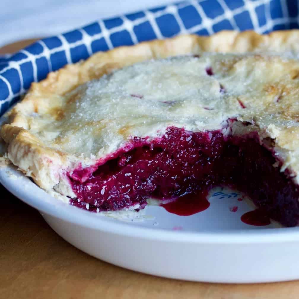 Blackberry Pie with a coconut oil crust