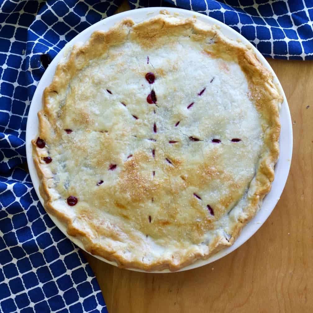 Blackberry Pie with a coconut oil crust