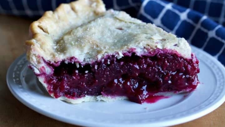 Blackberry Pie with a coconut oil crust