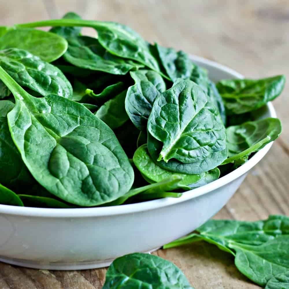 Spinach Avocado Bacon Salad is made with baby spinach or your and size spinach greens. Baby Spinach Greens for Spinach Avocado Bacon Salad