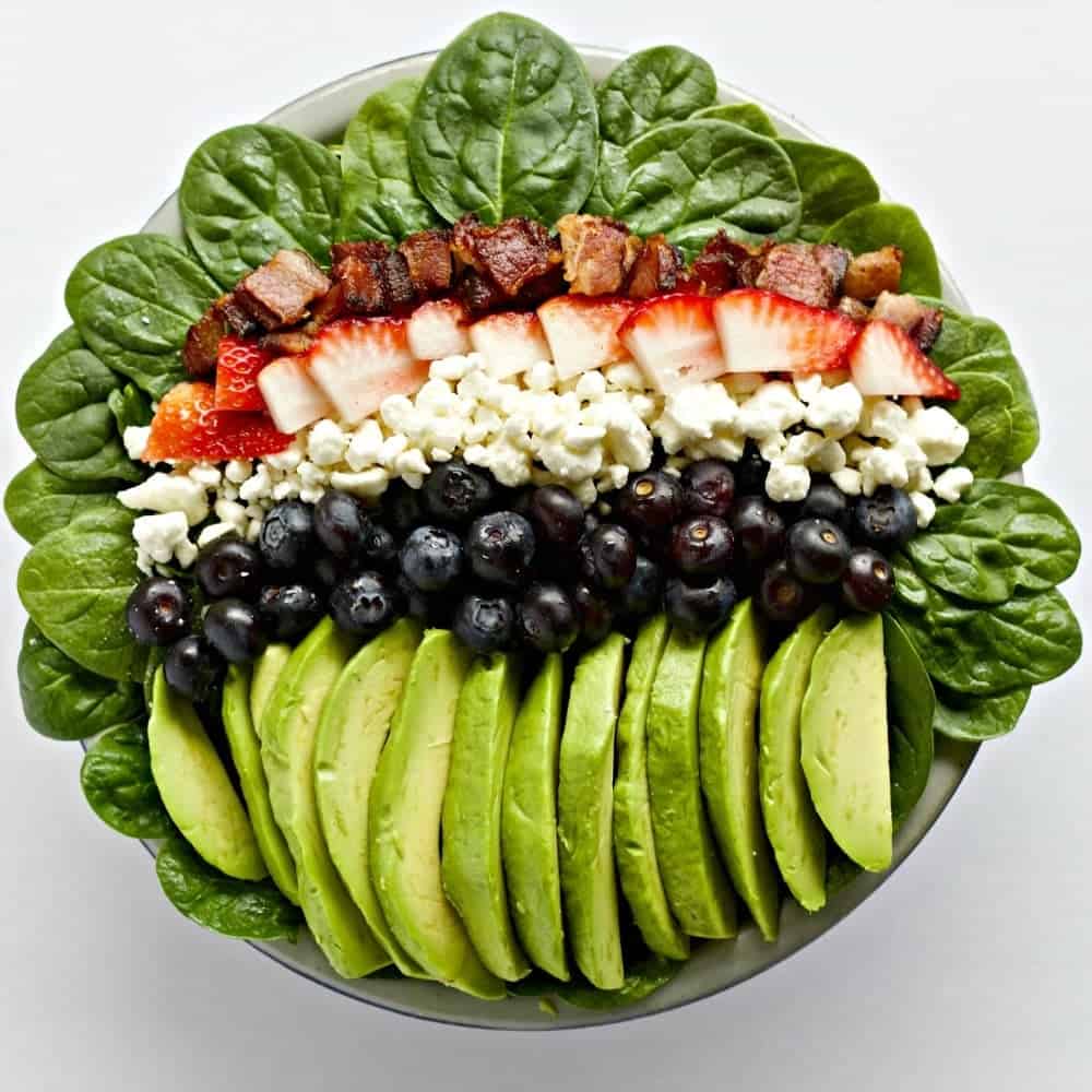 Spinach Avocado Bacon Salad 1 Spinach Avocado Bacon Salad