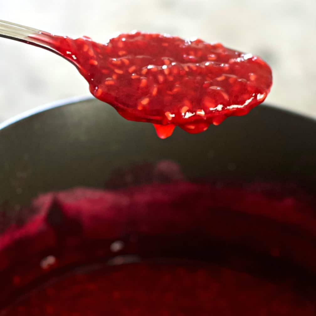 Raspberry Sauce Freshly cooked