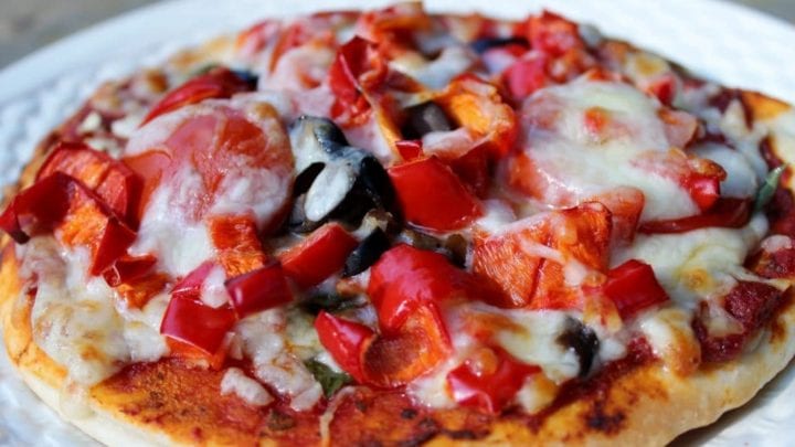 Homemade Pizzas on Indian Naan Bread