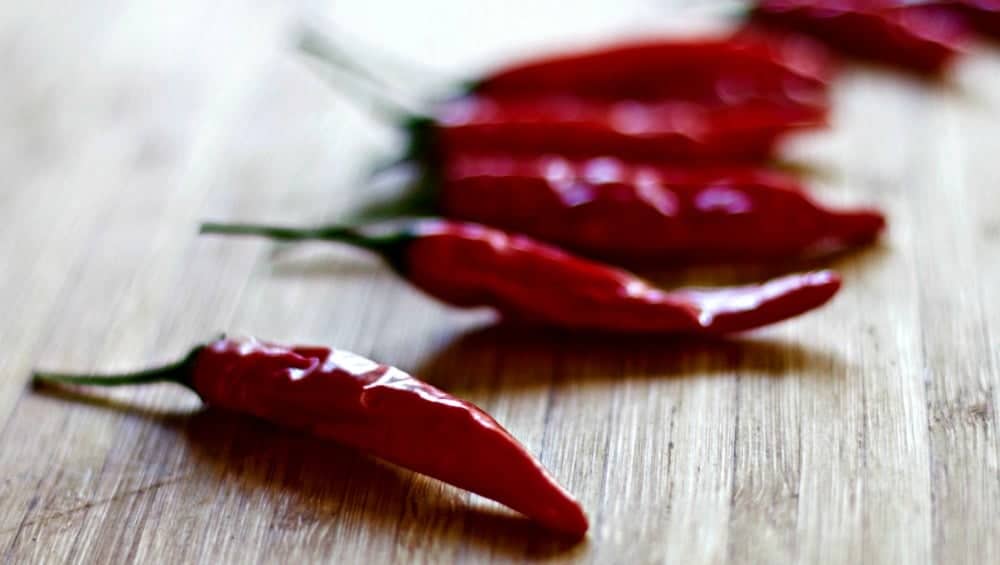 Spicy Hummus Dip uses Bangkok Peppers