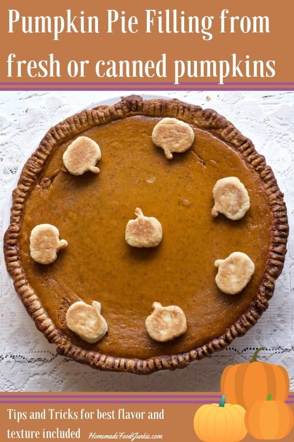 Pumpkin Pie Filling from fresh or canned pumpkins