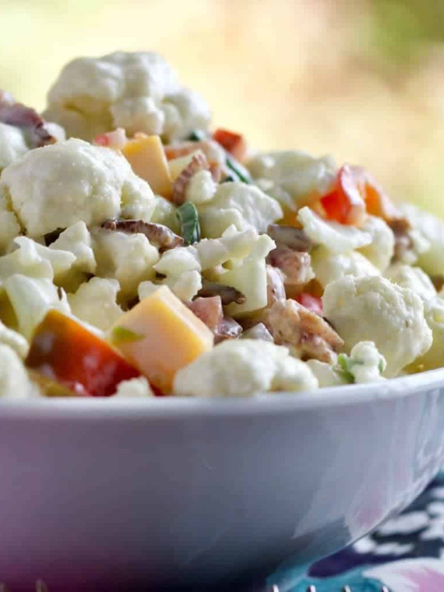 21 Easy Summer Salad Recipes for Memorial Day, BBQs and Potlucks 2 Cauliflower Pepper Salad