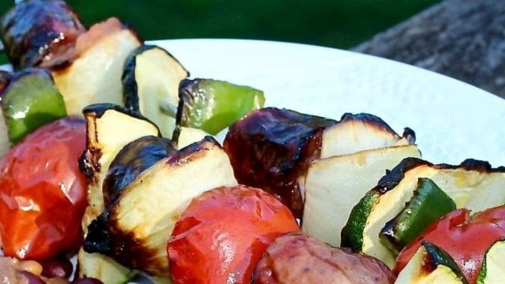 Grilled Sausage Veggie Kabobs Recipe