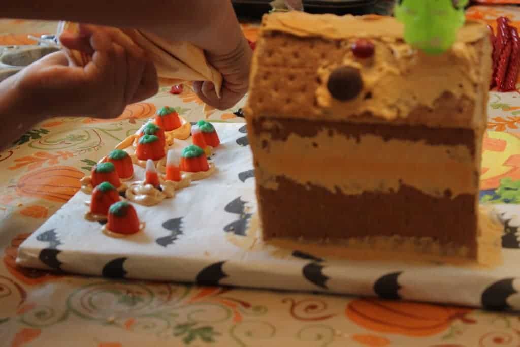 Lainy's pumkin patch. Kids love this project!