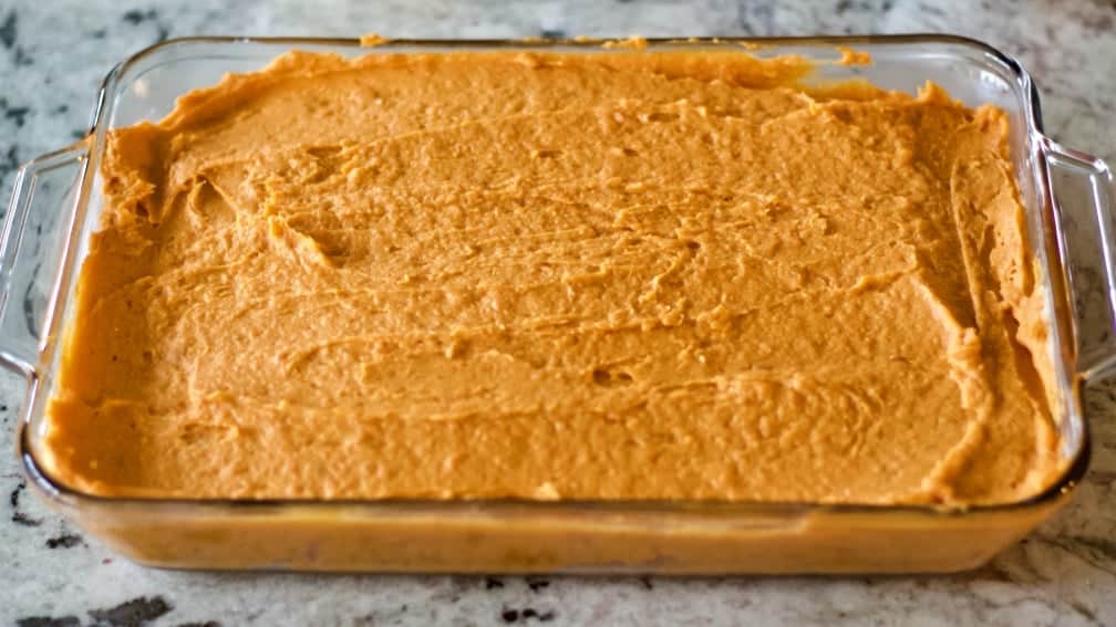 Sweet Potato Casserole with a Pecan Topping 7 Sweet Potato Fluff