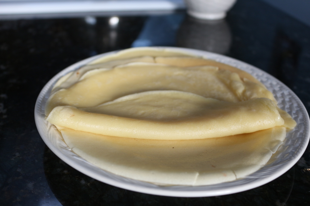 A plate of crepes