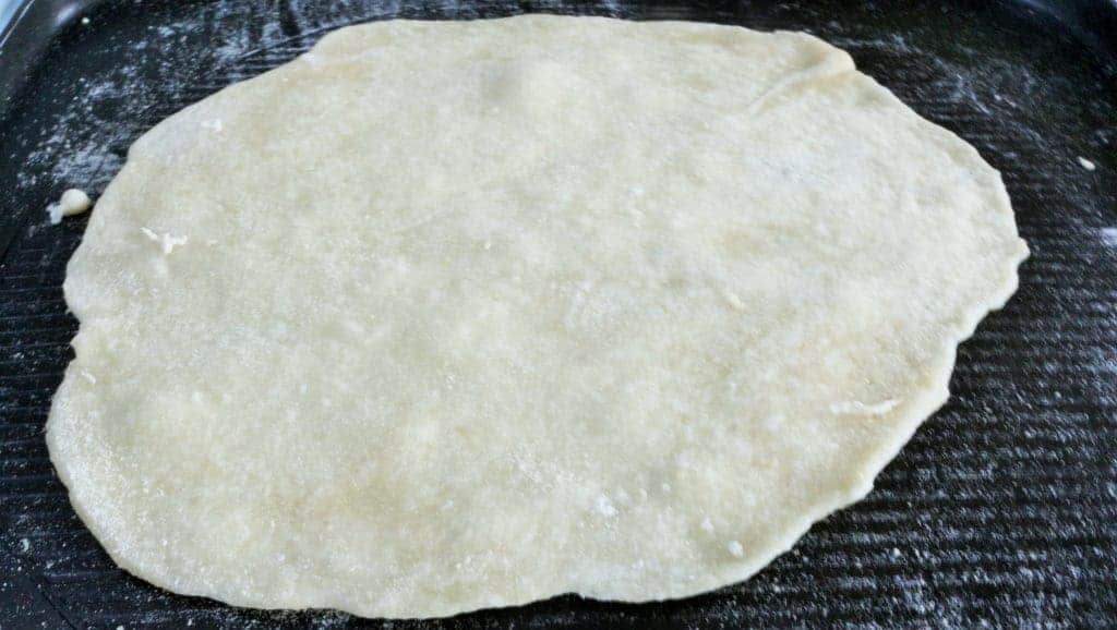 Homemade Flour Tortilla Recipe with Butter 5 homemade flour tortilla laying on a griddle