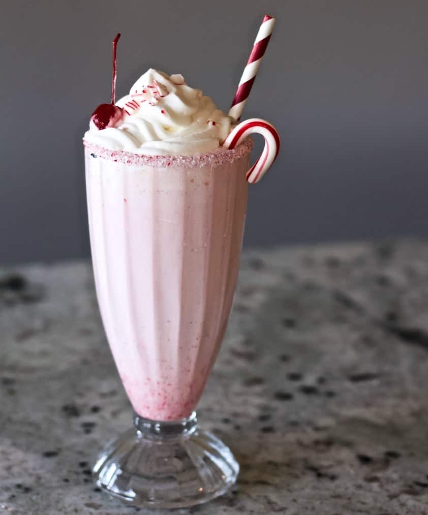 Easy Berry Mint Bubbler Mocktail Recipe 14 Garnish your peppermint shake with whipped cream, crushed candy, cherry, and a mini candy cane. Don't forget the straw!