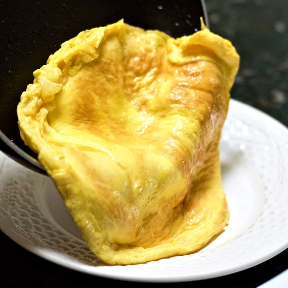 plating an omelette