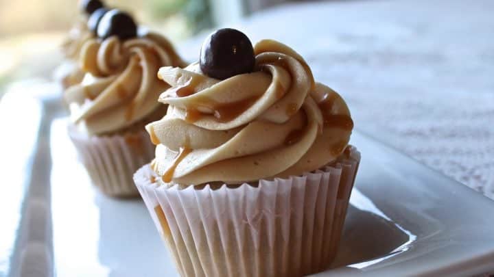 Coffee Cupcakes Salted Caramel Frosting https://homemadefoodjunkie.1wp.site