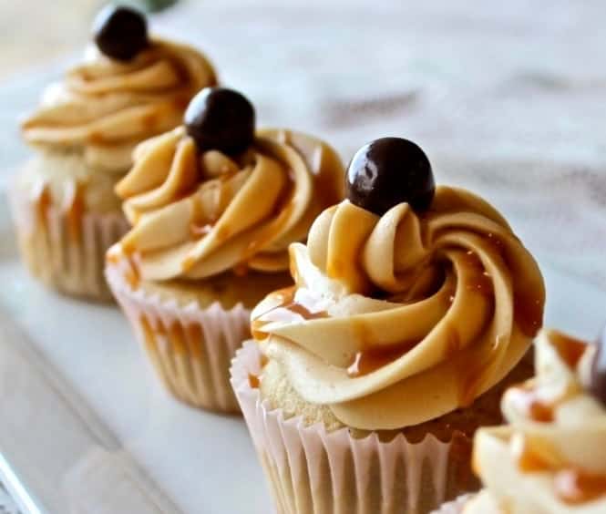 Coffee Cupcake Salted Caramel Buttercream Frosting Adorable coffee cupcakes with salted caramel frosting. These cupcakes have a wonderful coffee overtone topped off with a delicious hint of salted caramel in a beautiful and rich frosting. https://homemadefoodjunkie.1wp.site