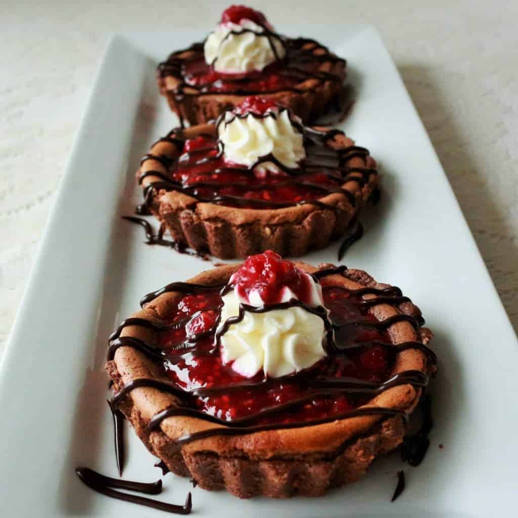 Chocolate Raspberry Mini Tarts