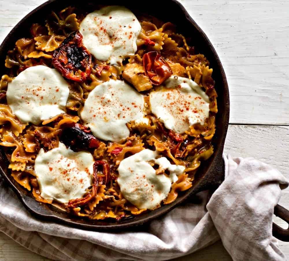 Chicken Pasta with Sun Dried Tomatoes is a Delicious one skillet dinner with a zingy Italian taste