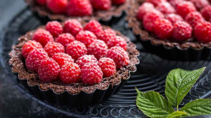 Chocolate Raspberry Mini Tarts