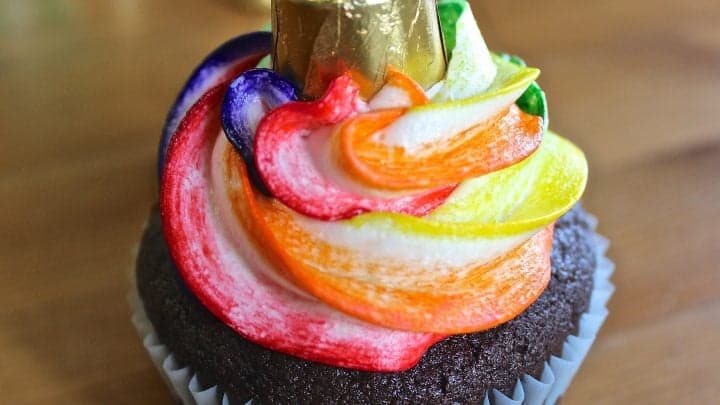 Rainbow Cupcakes for St Patricks Day