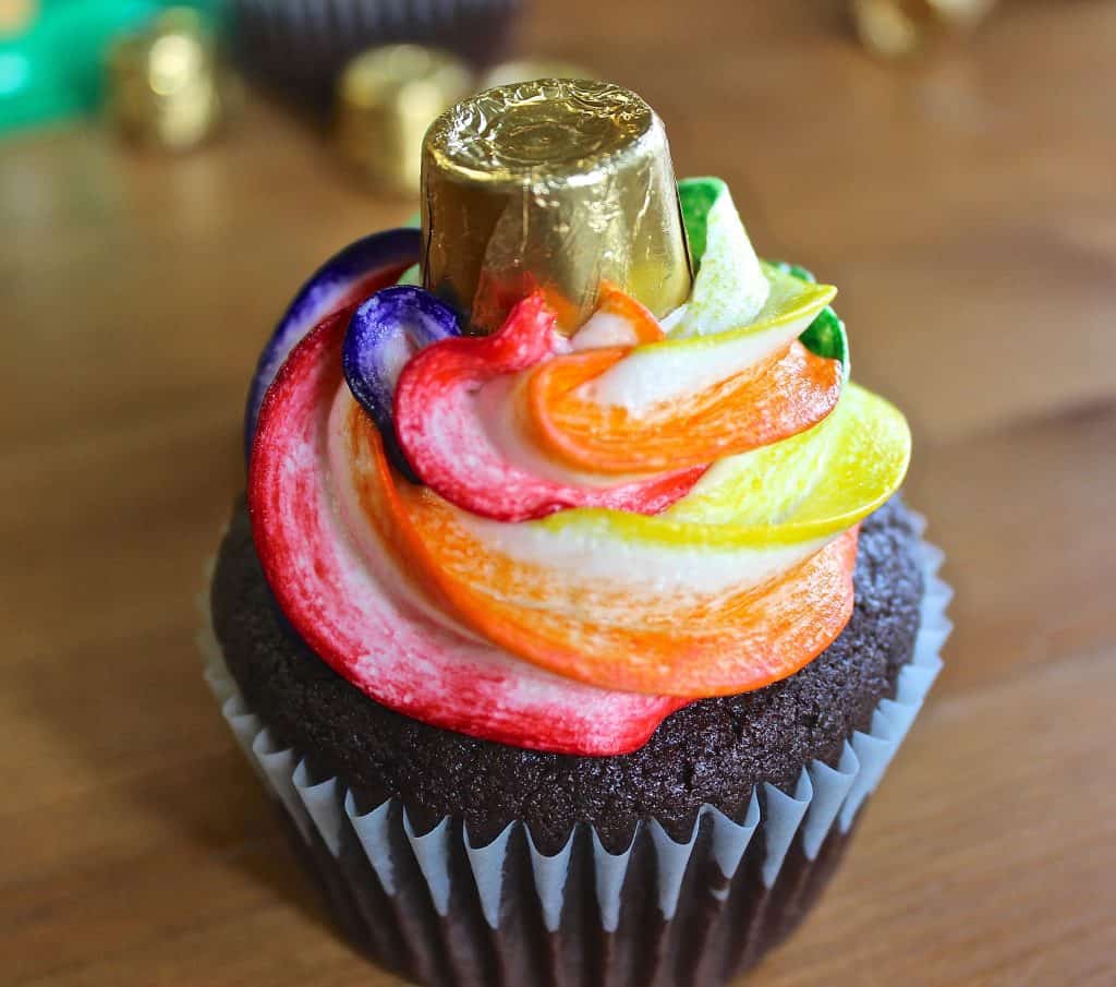 Rainbow Cupcakes for St Patricks Day