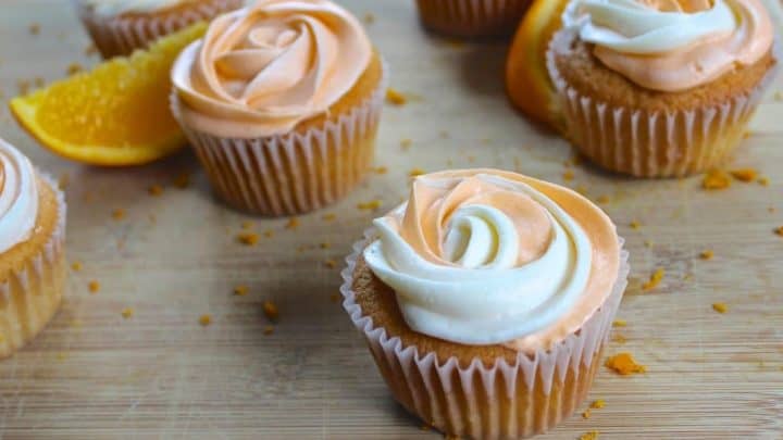 Orange creamsicle cupcakes