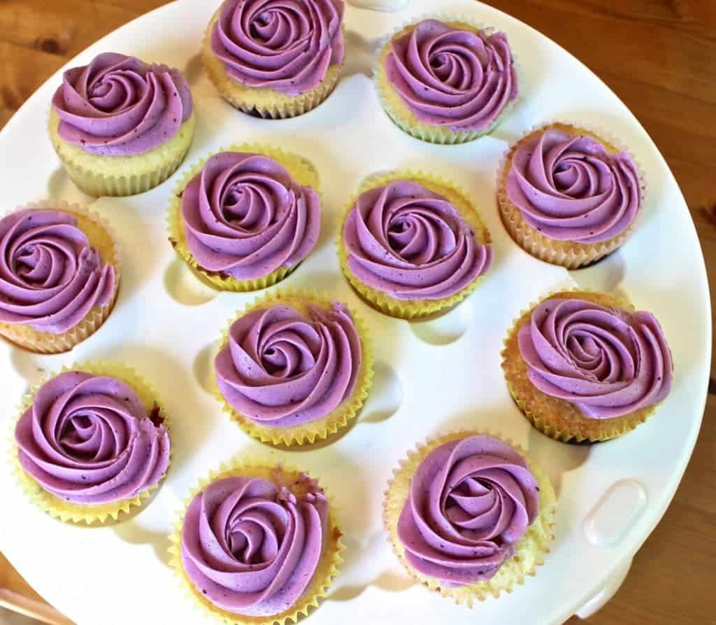 Delicious Blueberry Lemon Cupcakes with Blueberry Frosting made entirely from scratch! https://homemadefoodjunkie.1wp.site