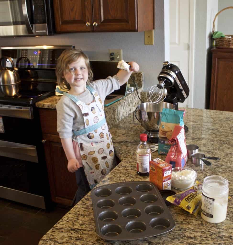 Making Chocolate Chip Nut Banana Muffins