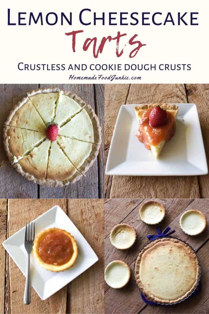 Lemon cheesecake tarts-pin image