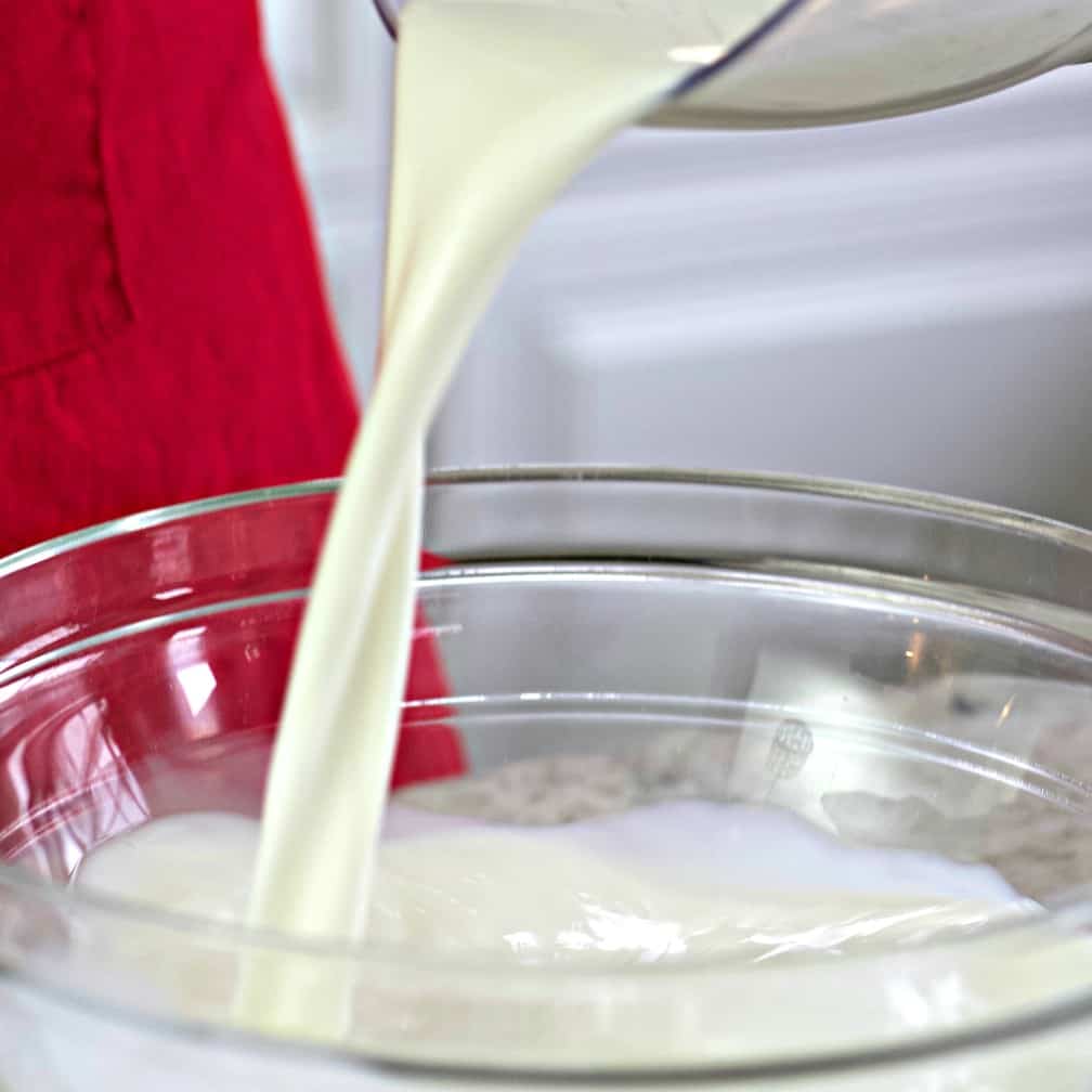 pour milk