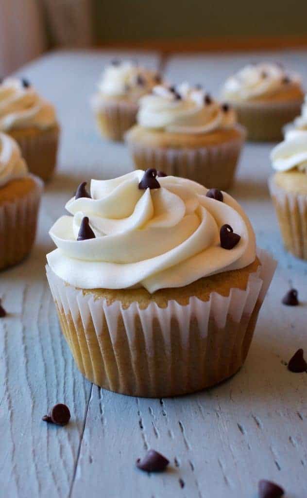 Chocolate Chip Cookie Dough Cupcakes