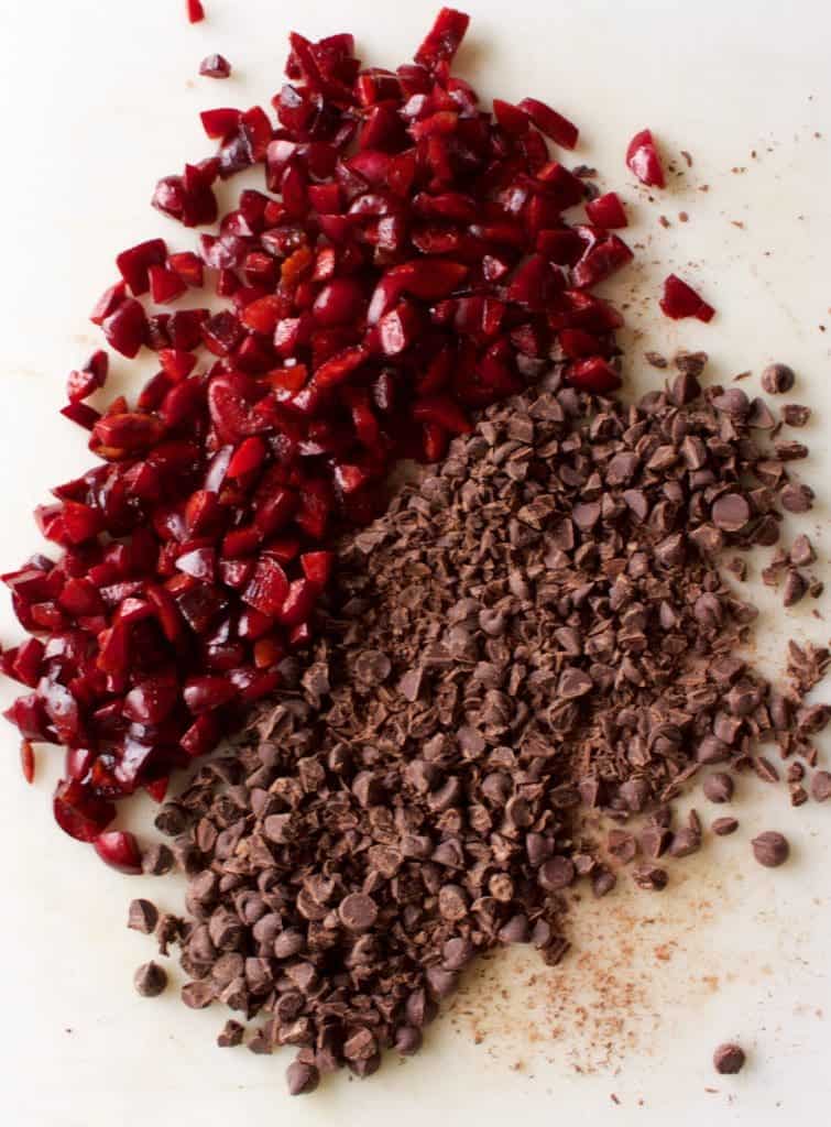 Dark Chocolate Cherry Custard Ice Cream