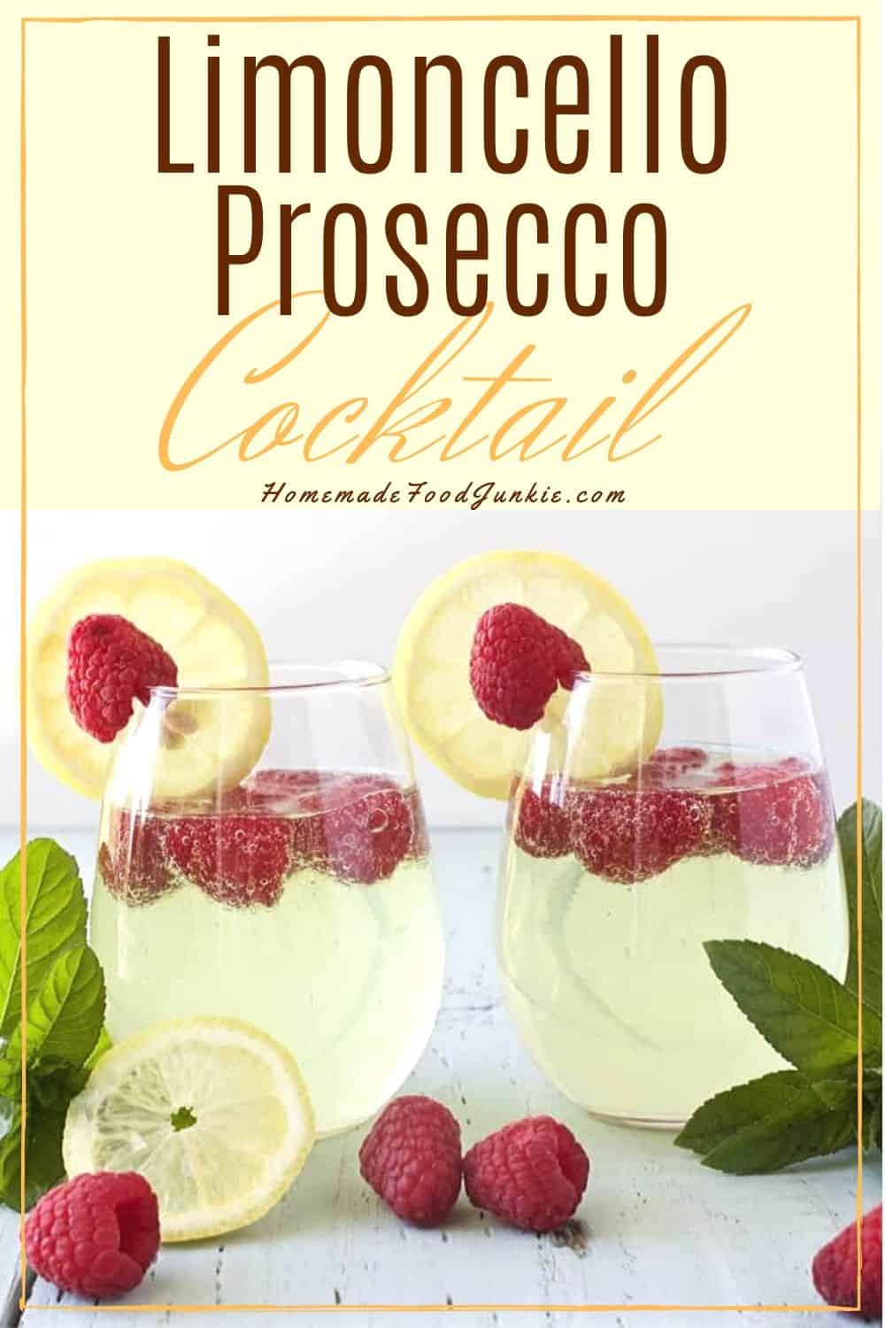 Limoncello Prosecco Cocktail-pin image