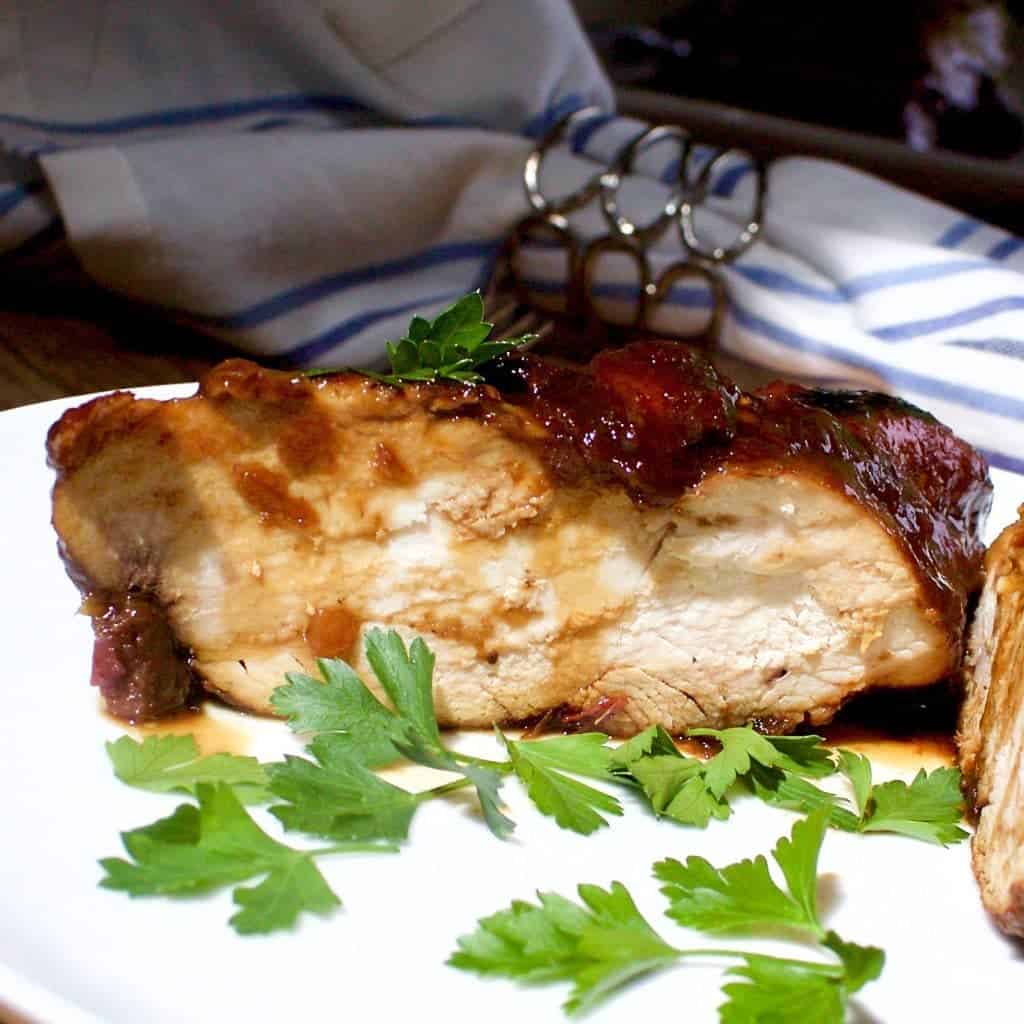 Pan Fried Rhubarb Chicken is juicy and flavorful