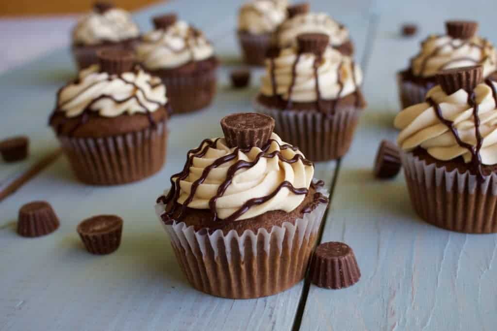Reeses Peanut Butter Cupcakes delightfully rich treats by https://homemadefoodjunkie.1wp.site