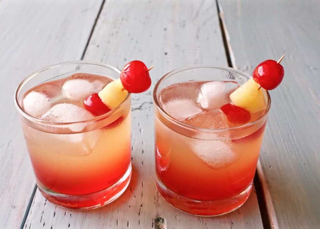 Malibu Sunset Cocktail