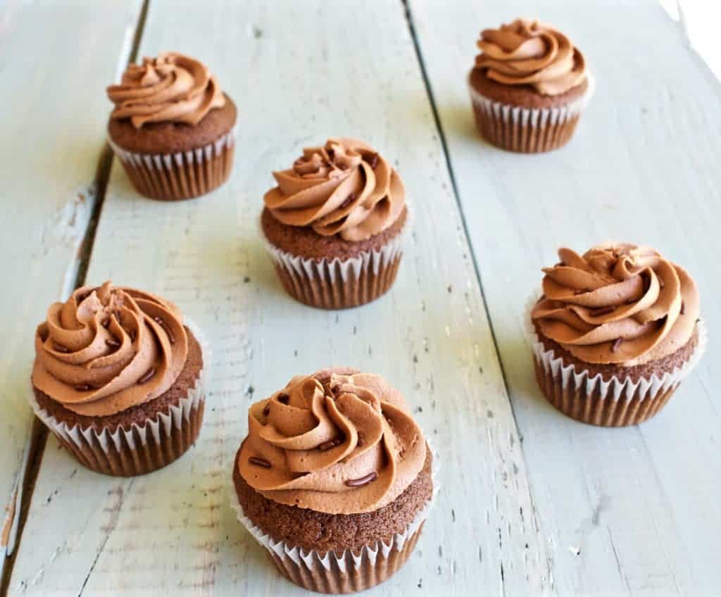 Chocolate Nutella Cupcakes are made entirely from scratch by https://homemadefoodjunkie.1wp.site