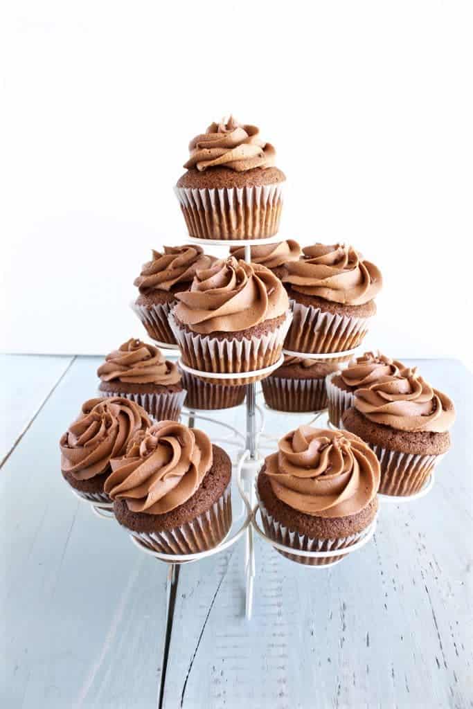 Chocolate Nutella Cupcakes made entirely from scratch by https://homemadefoodjunkie.1wp.site