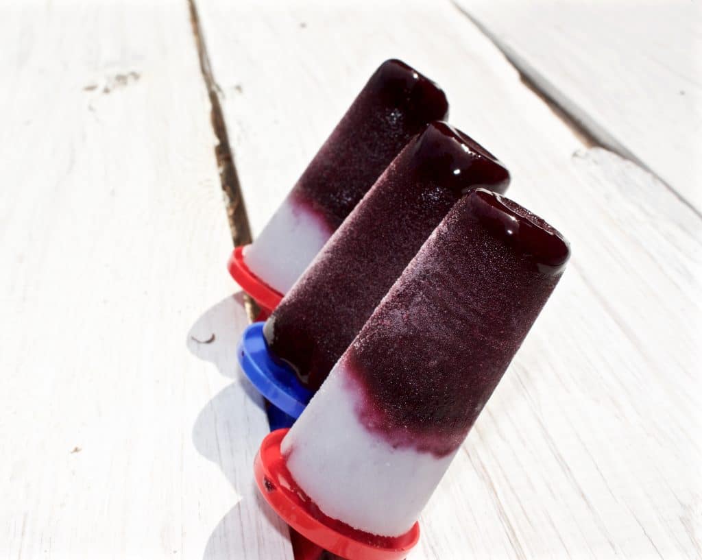 Blueberry Coconut Lime Pops