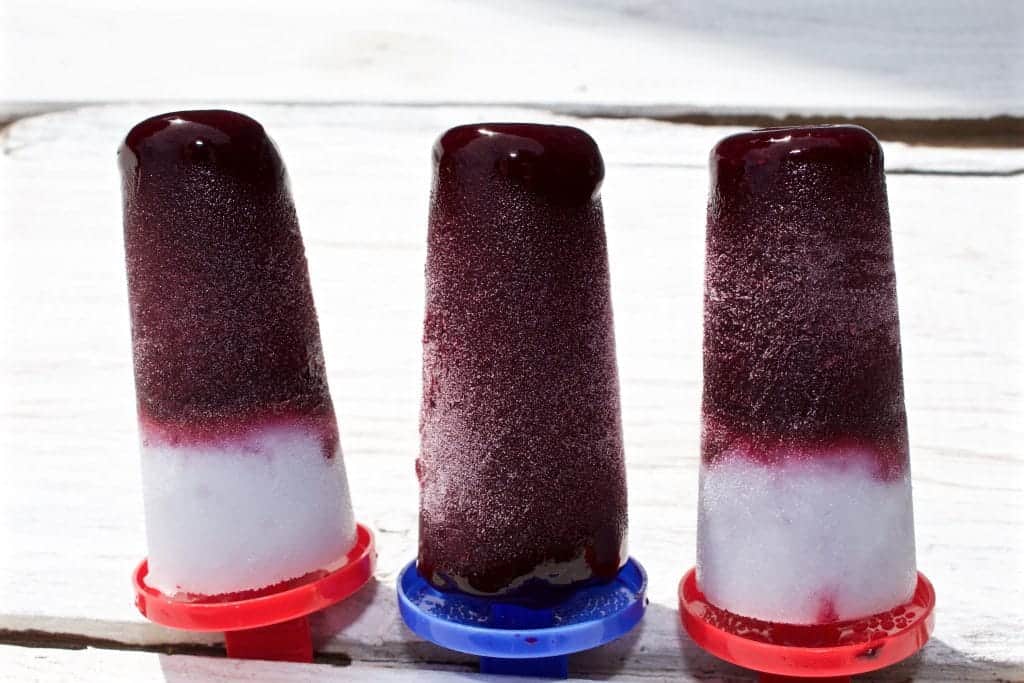 Blueberry lime popsicles