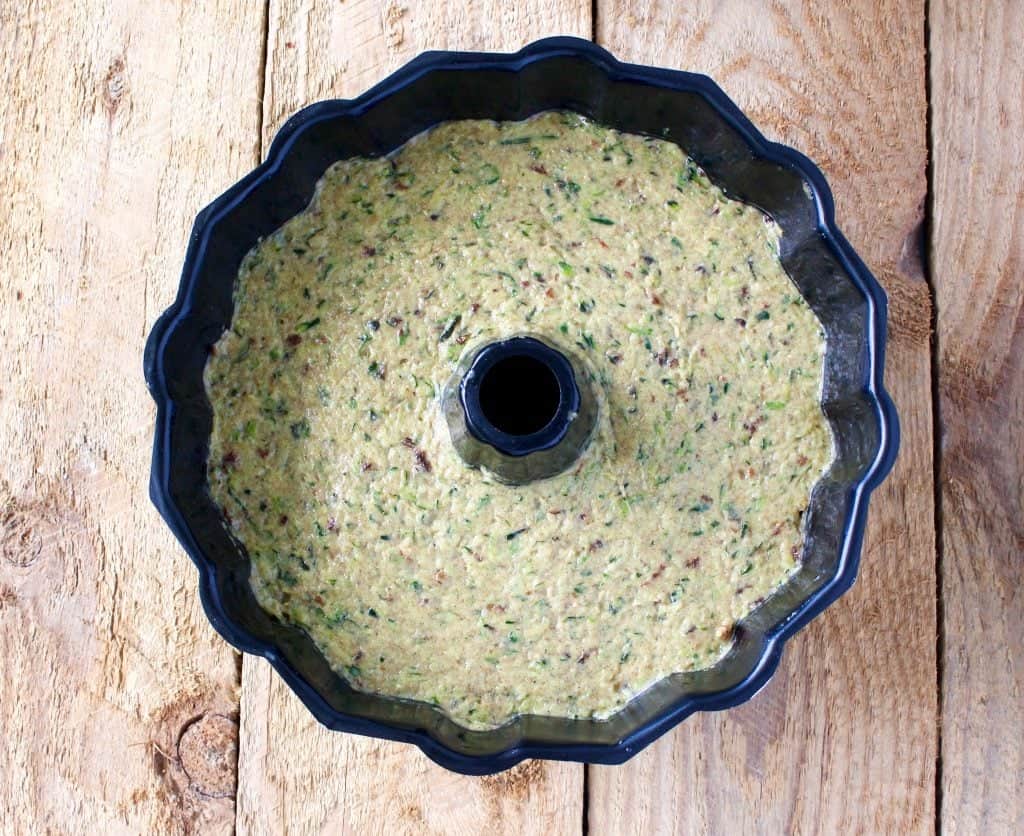 zucchini cake batter