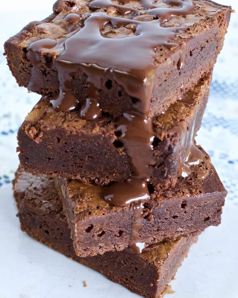 Luscious Scratch Brownies. Thick, rich moist brownies made from scratch with espresso powder for an extra dose of delicious. Luscious Scratch Brownies