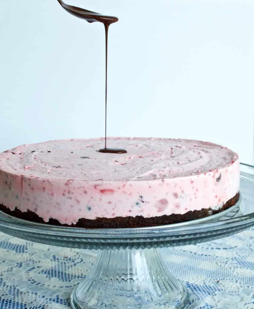 Chocolate Strawberry Ice Cream Cake