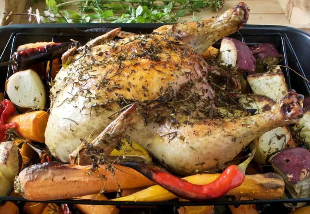 Roasted Herbe Chicken Dinner