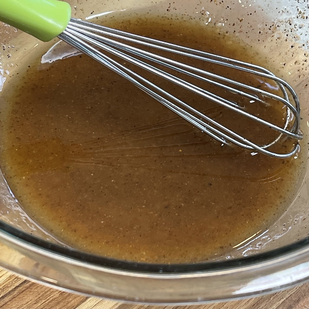 whisked salad dressing for blackened chicken salad