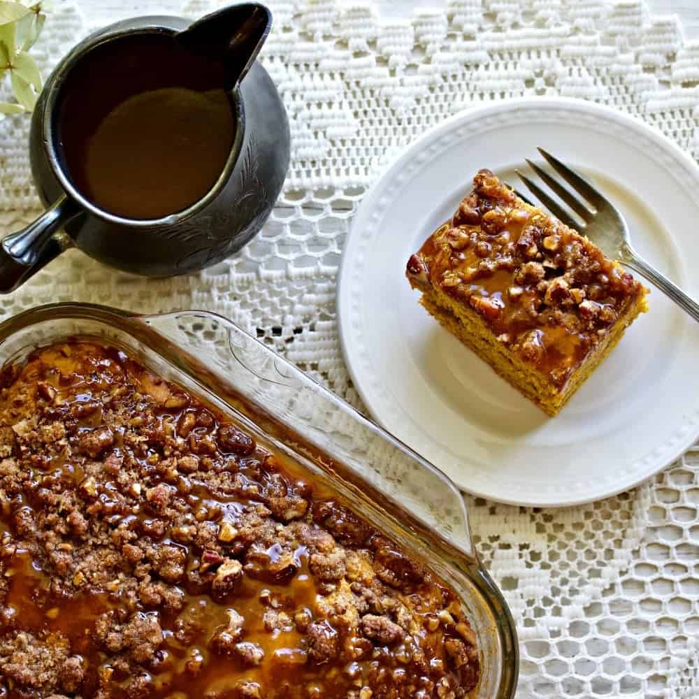 Pumpkin Coffee Cake with Caramel