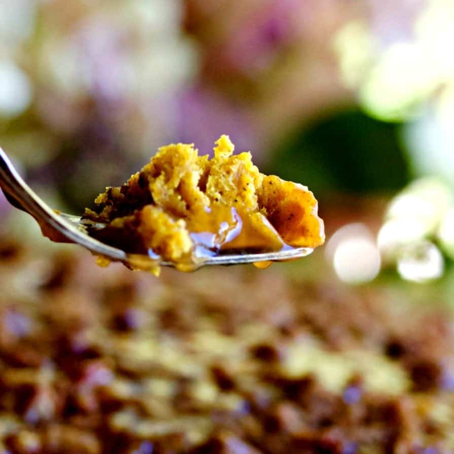 Pumpkin Coffee Cake With Caramel Sauce #pumpkindessert #Fallrecipe