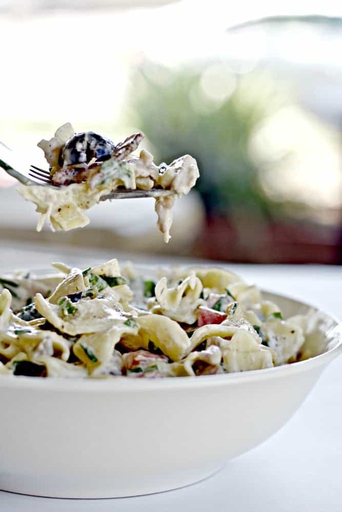 Chicken Bacon Ranch Pasta Salad
