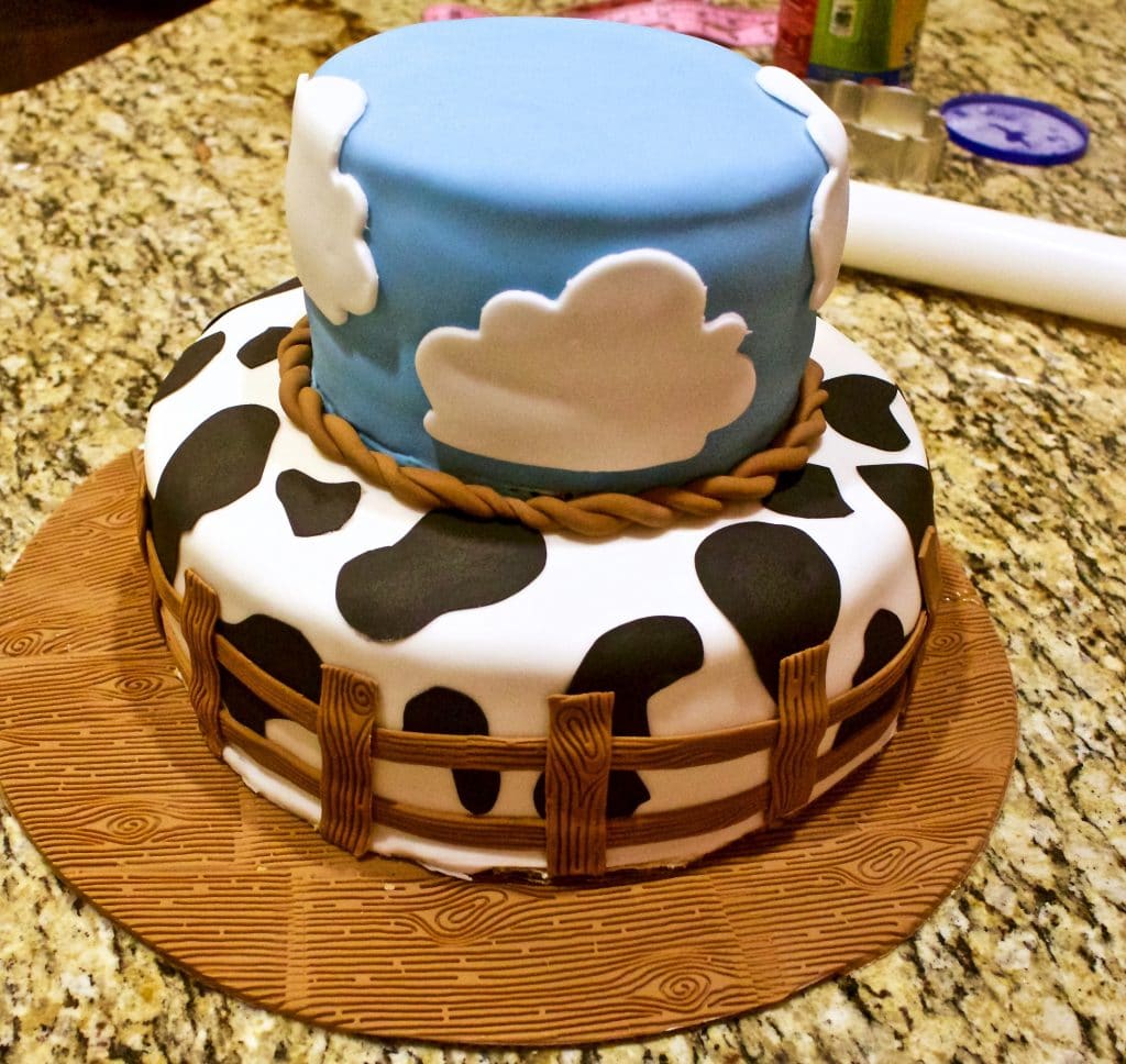 Toy story cake assembly